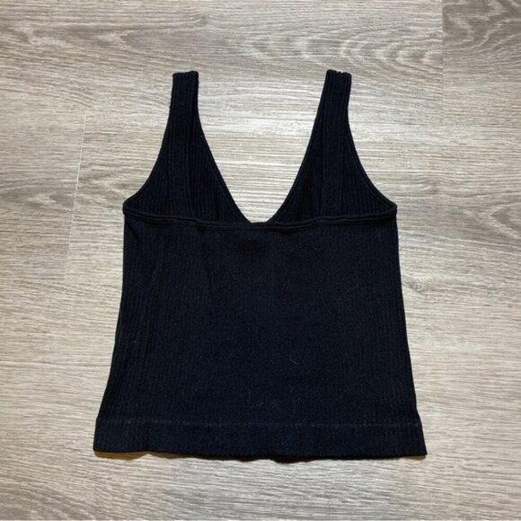 Aura Ribbed V Neck Tank Top Small Stretchy Sleeveless - Picture 2 of 5